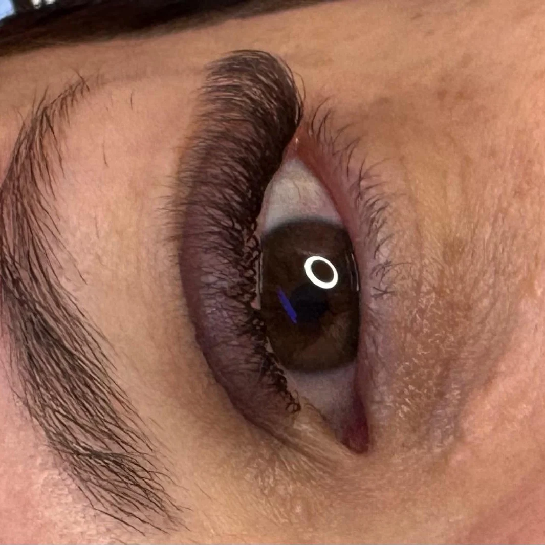 Brow lamination com sobrancelhas definidas
